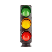 AI generated 3d rendering of traffic lights isolated on transparent background png