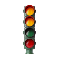 AI generated 3d rendering of traffic lights isolated on transparent background png