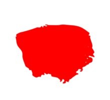 hand dragen röd Färg bläck måla borsta stroke isolerat text design Citat eller text information. grafisk element målad för text information, annonser, erbjudande, stor, stänka ner fläckar, pensel, täcka över. png