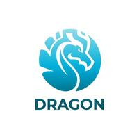 Simple Dragon logo Minimalist vector