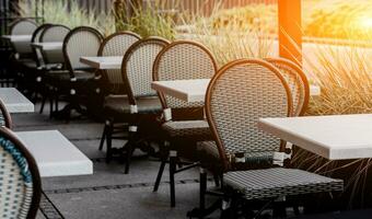 cafeterías y restaurantes con un terraza foto