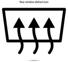 Rear window defrost icon vector