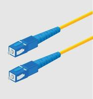 Fiber optic for internet connection vector