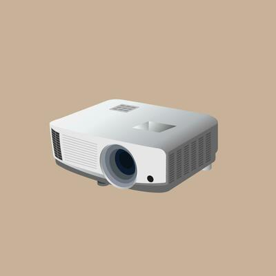 Projector device for meeting and multimedia illustration