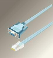 RJ45 to DB9 Console Cable vector
