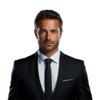 AI generated Young Businessman isolated on transparent background png