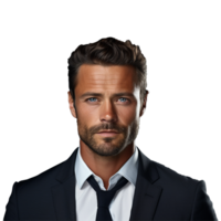 AI generated Young Businessman isolated on transparent background png