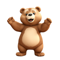 AI generated Bear png isolated on transparent background