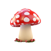 AI generated Mushrooms png isolated on transparent background