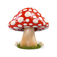 AI generated Mushrooms png isolated on transparent background