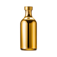 AI generated Golden bottle png isolated on transparent background