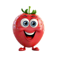 AI generated Pink fresh strawberry png isolated on transparent background