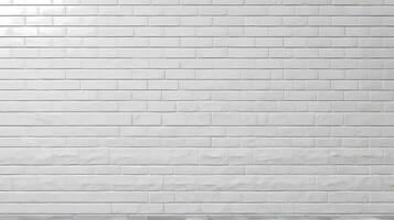 AI generated Ground stone tile wall texture, white light brick panorama wide background banner. photo