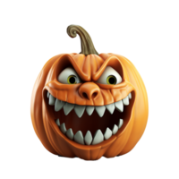 ai generato Halloween zucca png isolato su trasparente sfondo