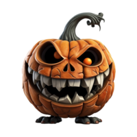 AI generated Halloween pumpkin png isolated on transparent background