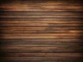 AI generated Dark brown wooden texture art background. wood texture of wall panel or table. photo