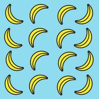 antecedentes con bananas modelo vistoso verano plátano modelo en azul antecedentes vector