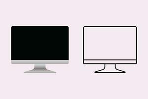 Modern  computer Monitor vector illustration