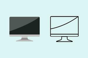 Modern  computer Monitor vector illustration