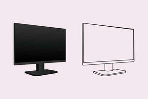 Modern computer Monitor vector illustration