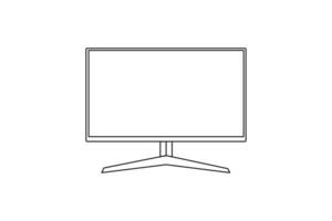 Modern computer Monitor vector illustration Modern computer Monitor vector illustration