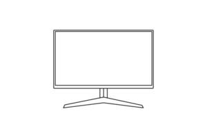 Modern computer Monitor vector illustration Modern computer Monitor vector illustration