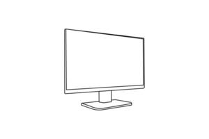 Modern computer Monitor vector illustration