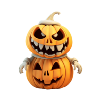 AI generated Halloween pumpkin png isolated on transparent background