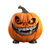 AI generated Halloween pumpkin png isolated on transparent background