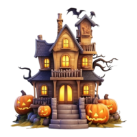 AI generated Halloween pumpkin png isolated on transparent background