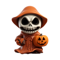 AI generated Halloween pumpkin png isolated on transparent background