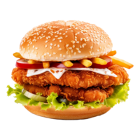 ai gerado delicioso hamburguer png isolado em transparente fundo