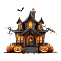 AI generated Halloween pumpkin png isolated on transparent background