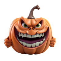 ai gegenereerd halloween pompoen PNG geïsoleerd Aan transparant achtergrond