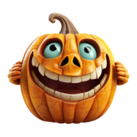 AI generated Halloween pumpkin png isolated on transparent background