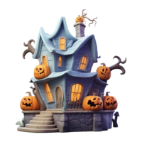 AI generated Halloween pumpkin png isolated on transparent background