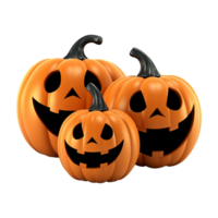 AI generated Halloween pumpkin png isolated on transparent background