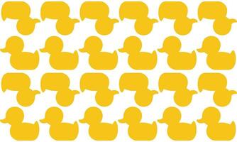 Continuous seamless pattern rubber duck outline. Vector illustration