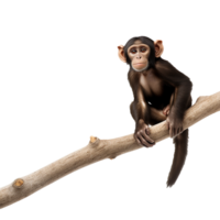 AI generated Monkey png isolated on transparent background