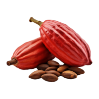 ai gegenereerd cacao PNG geïsoleerd Aan transparant achtergrond