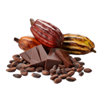 ai gegenereerd cacao PNG geïsoleerd Aan transparant achtergrond