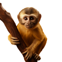 AI generated Monkey png isolated on transparent background