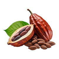 ai generato cacao png isolato su trasparente sfondo