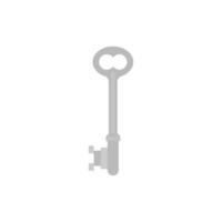 key flat design vector illustration. security system concept represented by key icon. isolated and flat illustration