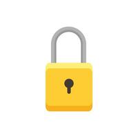 Padlock flat design vector illustration. lock. Security, safety, encryption, protection, privacy concept. vector icon. Cartoon minimal style.