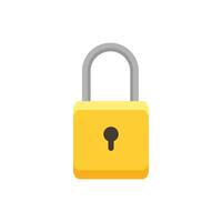 Padlock flat design vector illustration. lock. Security, safety, encryption, protection, privacy concept. vector icon. Cartoon minimal style.