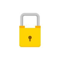 Padlock flat design vector illustration. lock. Security, safety, encryption, protection, privacy concept. vector icon. Cartoon minimal style.
