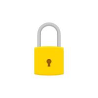 Padlock flat design vector illustration. lock. Security, safety, encryption, protection, privacy concept. vector icon. Cartoon minimal style.