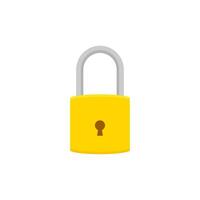 Padlock flat design vector illustration. lock. Security, safety, encryption, protection, privacy concept. vector icon. Cartoon minimal style.