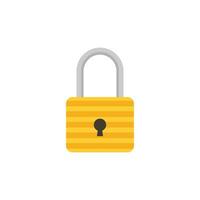 Padlock flat design vector illustration. lock. Security, safety, encryption, protection, privacy concept. vector icon. Cartoon minimal style.